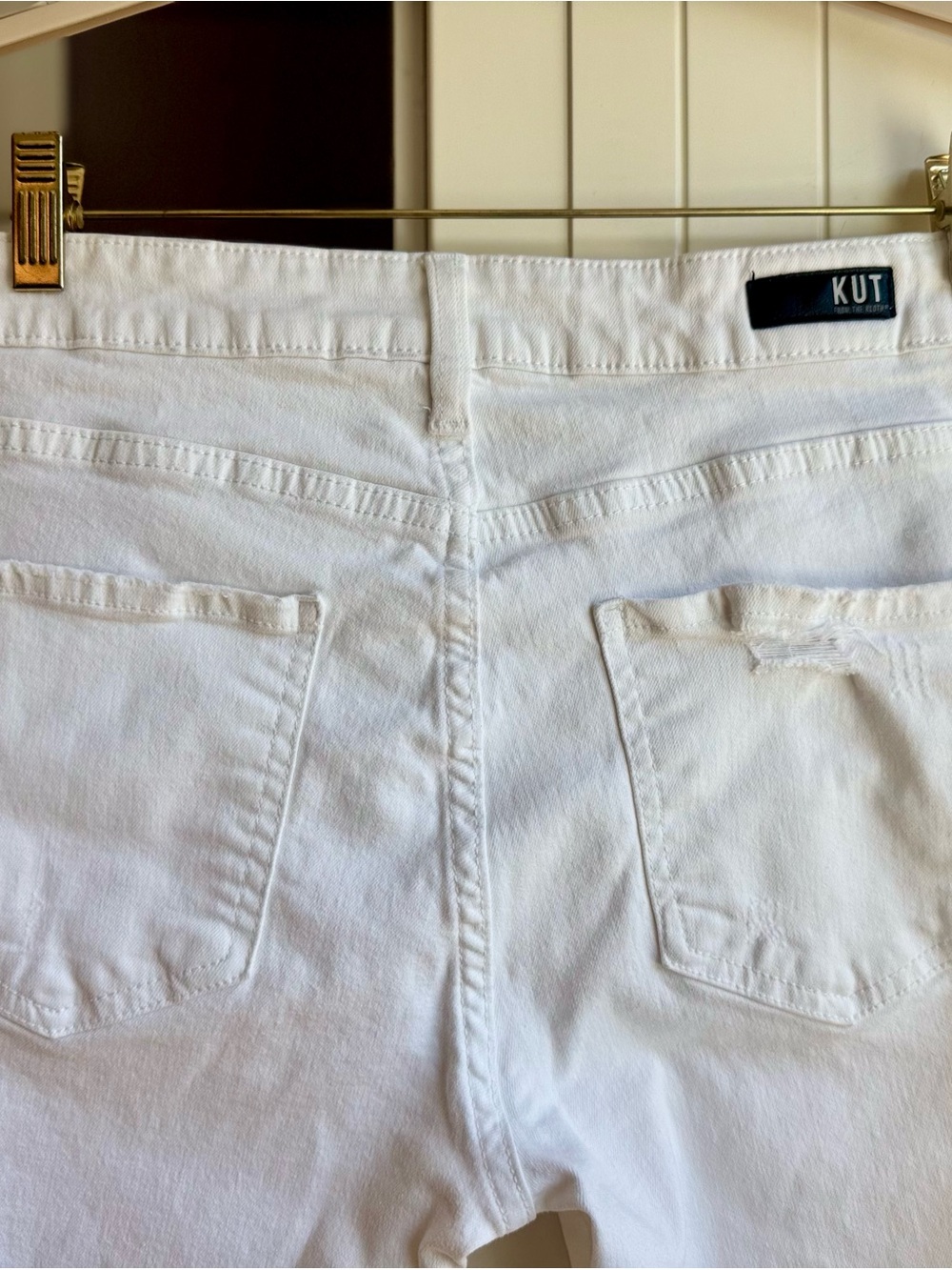 KUT from the Kloth White Ankle Straight Leg Jeans Size 8 KP129TK35 Stretch - Picture 7 of 10